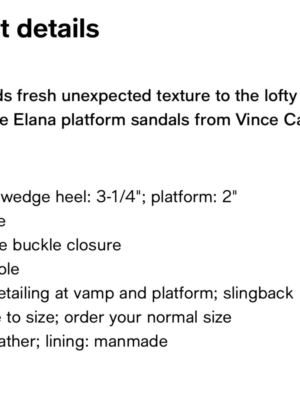 Vince Camuto Camuto Elana Platform Slingback Sandals - Picture 5 of 5